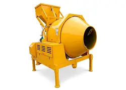 Stationary Yellow Concrete Mixer